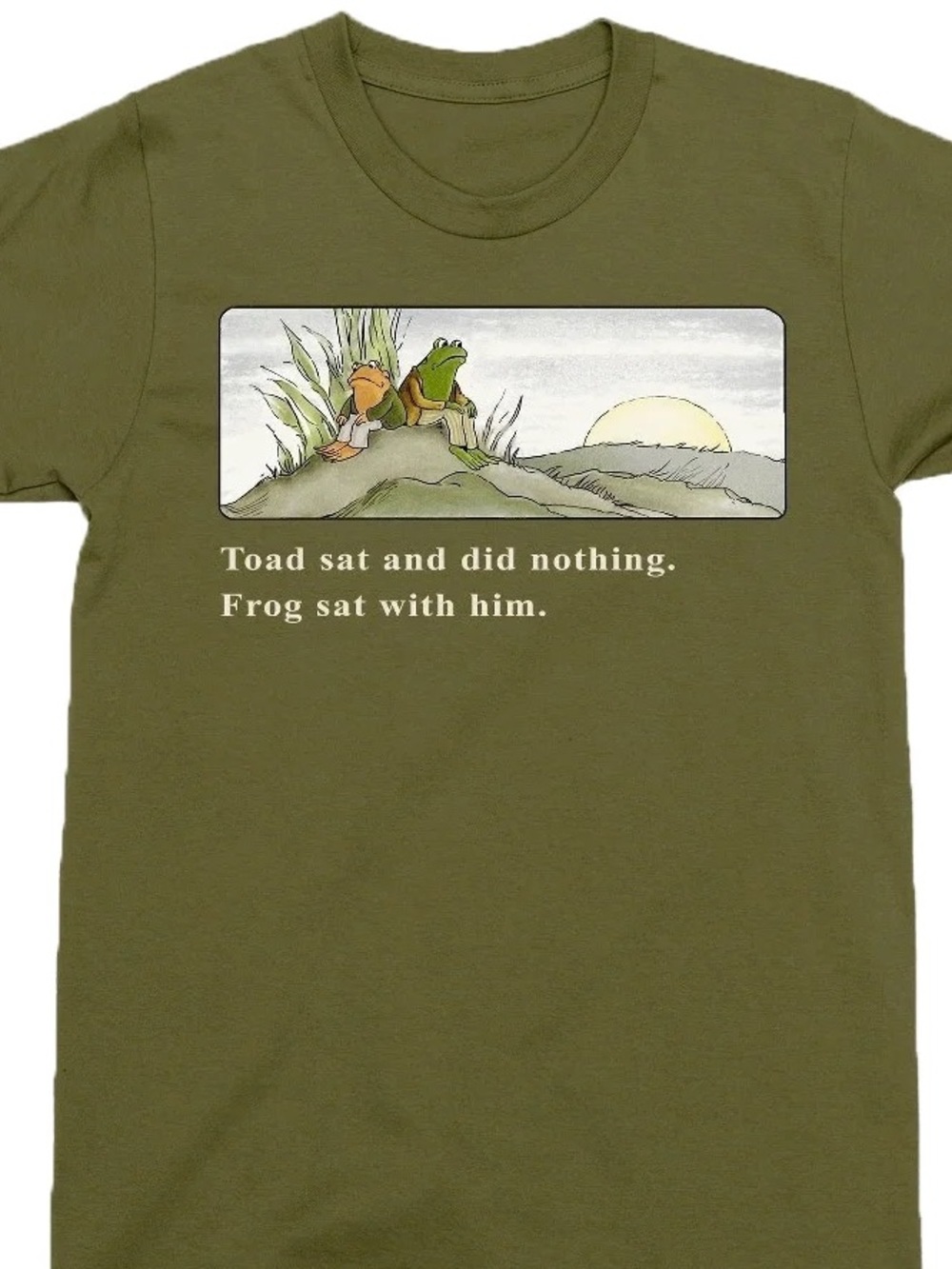 Frog and Toad Green Graphic T-shirt Retro Nostalgic Unisex Small